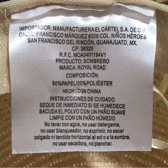 NEW Royal Road Beach Hat, Wide Front Brim, Tie Bow Back, Packable, Cream Color - Picture 10 of 10